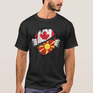 T-shirt Drapeau des racines arrachées des mains canadienne