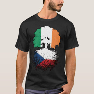 T-shirt Drapeau des racines d'arbre en Irlande tchèque