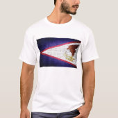 T-shirt Drapeau des Samoa américaines Grunge (Devant)