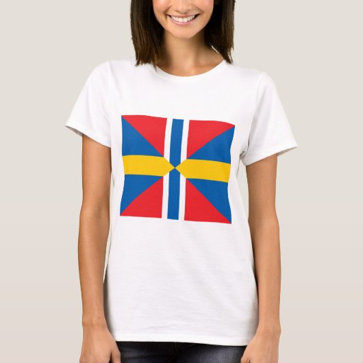 T-shirt Drapeau des syndicats de la Norvège Suède (Devant)