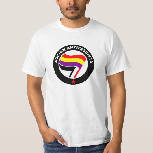 T-shirt Drapeau d'Espagnol d'Acción Antifascista (Devant)