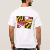 T-shirt drapeau d'état de 3D le Maryland (Dos)