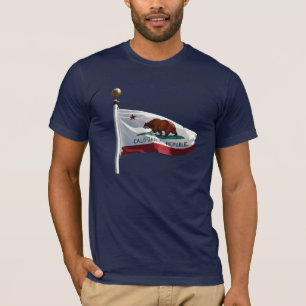 T-shirt Drapeau d'Etat de Californie Ciel bleu photo