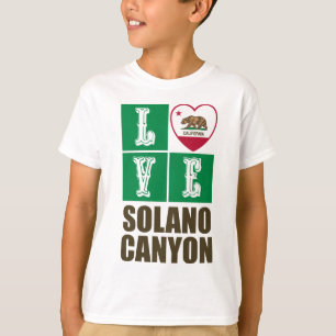 T-shirt Drapeau d'État de Californie Coeur Solano Canyon