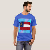 T-shirt Drapeau d'État de Géorgie Unisex (Devant entier)