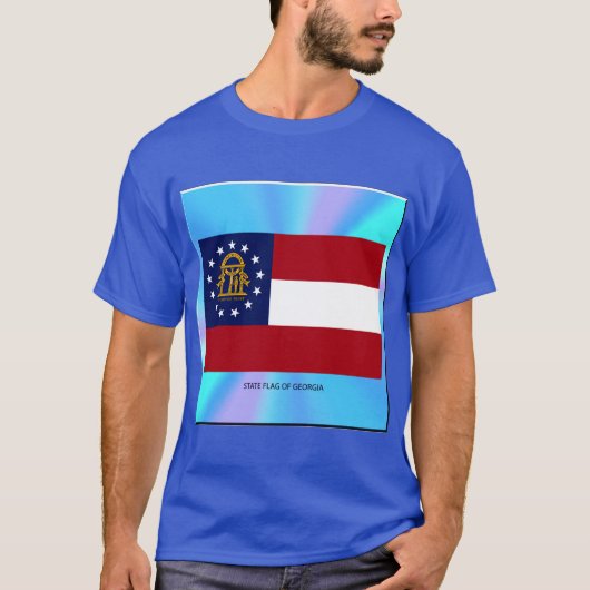 T-shirt Drapeau d'État de Géorgie Unisex (Devant)