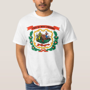 T-shirt Drapeau d'état de la Virginie Occidentale