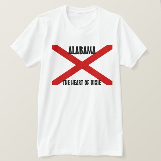 T-shirt Drapeau d'état de l'Alabama (Design devant)