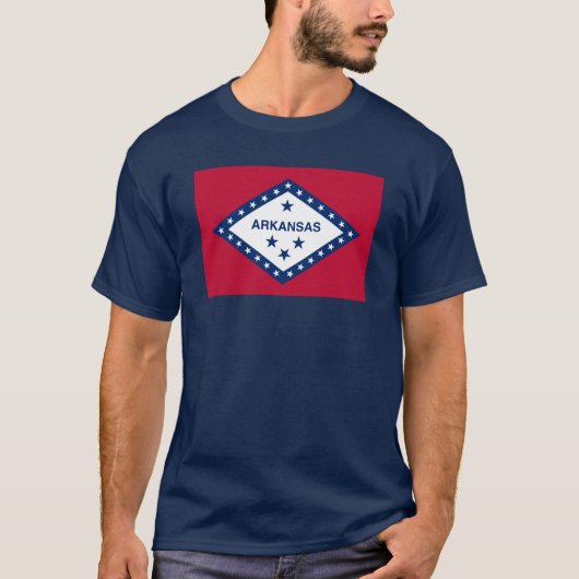 T-shirt Drapeau d'État de l'Arkansas (Devant)