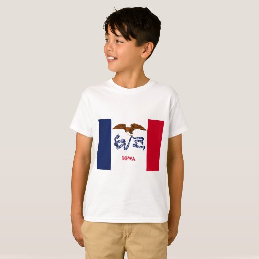 T-shirt Drapeau d'État de l'Iowa (Devant entier)