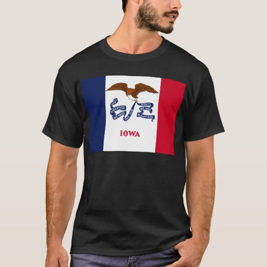 T-shirt Drapeau d'État de l'Iowa (Devant)