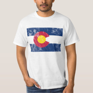 T-shirt Drapeau d'état du Colorado, le feu de canyon de