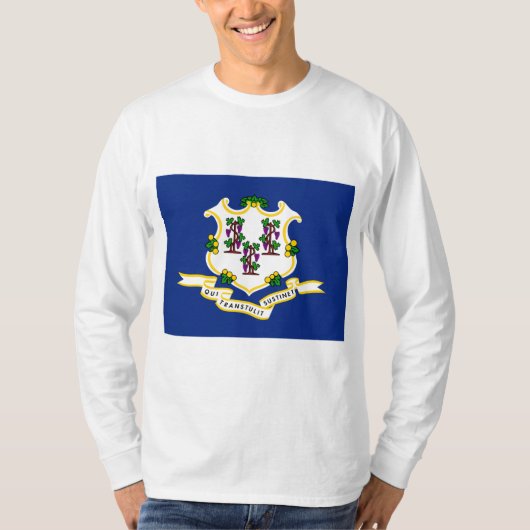 T-shirt Drapeau d'État du Connecticut (Devant)