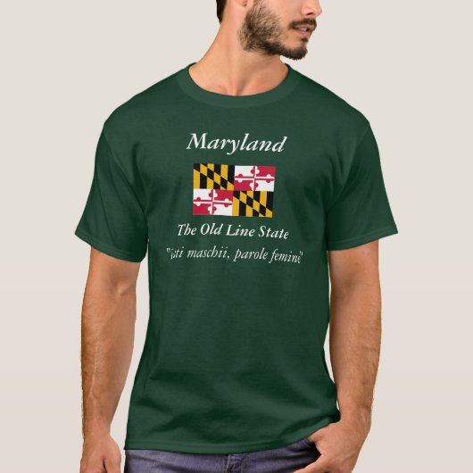 T-shirt Drapeau d'état du Maryland (Devant)