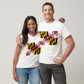 T-shirt Drapeau d'état du Maryland (Unisexe)