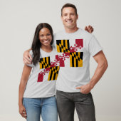 T-shirt Drapeau d'état du Maryland élégant (Unisexe)