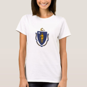 T-shirt Drapeau d'État du Massachusetts