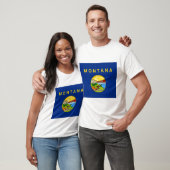 T-shirt Drapeau d'État du Montana (Unisexe)