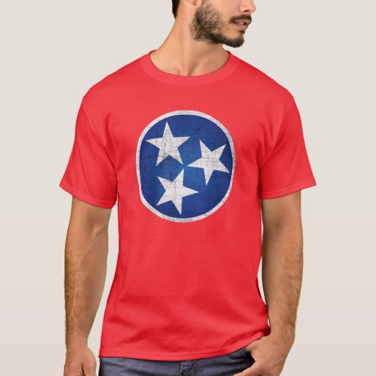 T-shirt drapeau d'état du Tennessee (Devant)