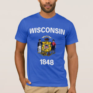 T-shirt Drapeau d'état du Wisconsin