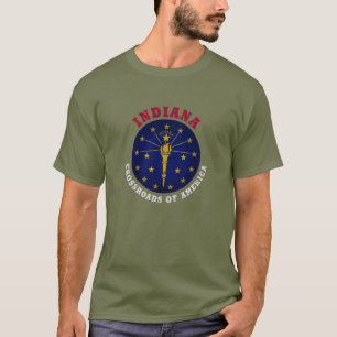 T-SHIRT DRAPEAU D'ÉTAT INDIANA CROSSROADS