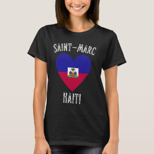 T-shirt Drapeau d'Haïti Cœur Ville Saint-Marc