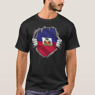 T-shirt Drapeau d'Haïti Fierté haïtienne Wo ami