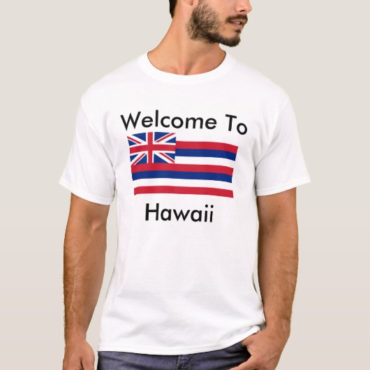 T-shirt drapeau d'Hawaii (Devant)