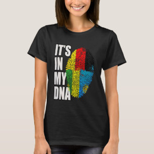 T-shirt Drapeau d'héritage ADN allemand et rwandais
