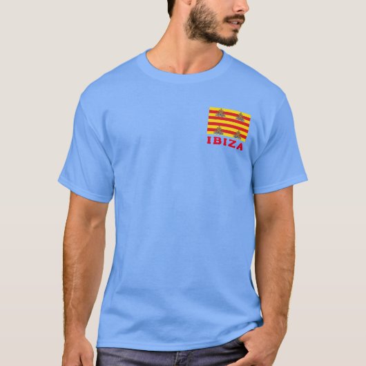 T-shirt Drapeau d'Ibiza, ESPAGNE (Devant)