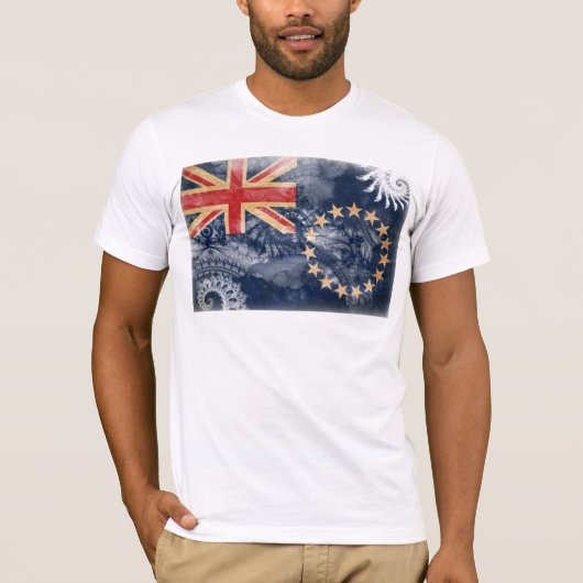 T-shirt Drapeau d'îles Cook (Devant)