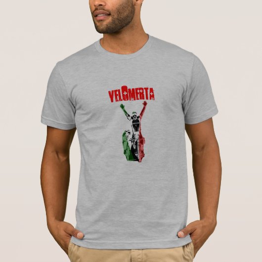 T-shirt drapeau d'Italien de velomerta (Devant)