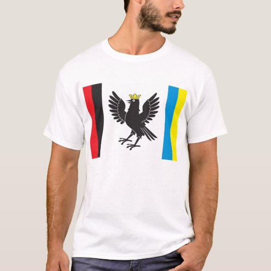 T-shirt Drapeau d'Ivano-Frankivsk Oblast, Ukraine (Devant)