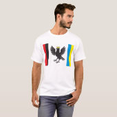 T-shirt Drapeau d'Ivano-Frankivsk Oblast, Ukraine (Devant entier)