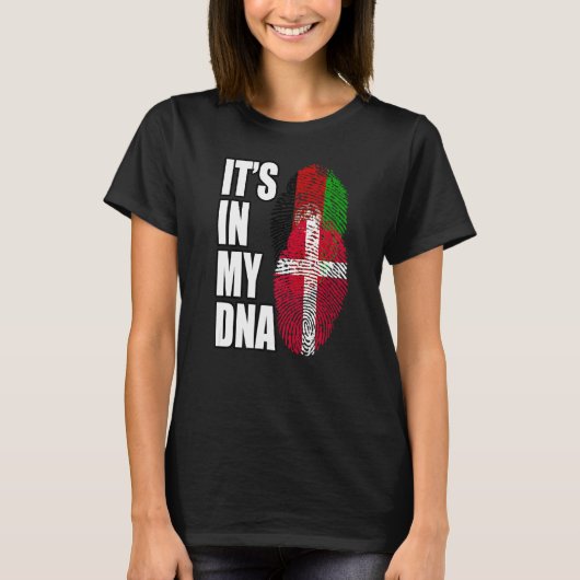 T-shirt Drapeau Dna Afghan Et Danois (Devant)