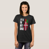 T-shirt Drapeau Dna Afghan Et Danois (Devant entier)