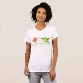 T-shirt Drapeau d'oiseau de ronflement de la Jamaïque (Devant entier)