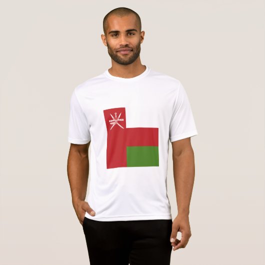 T-shirt Drapeau d'Oman (Devant entier)