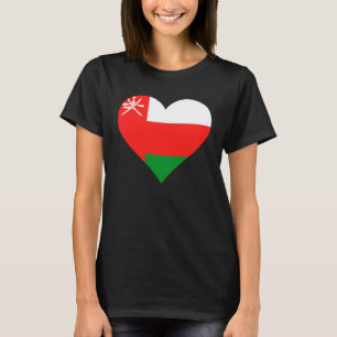 T-shirt Drapeau d'Oman Cœur Oman Amour Oman