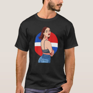 T-shirt Drapeau Dominicaine République Dominicaine Hispani