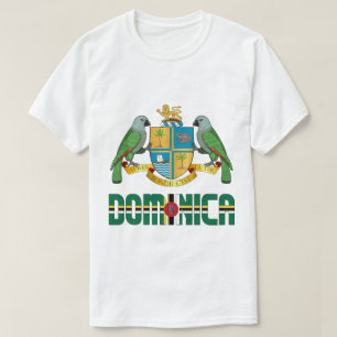 T-shirt Drapeau Dominique et blason Patriotique