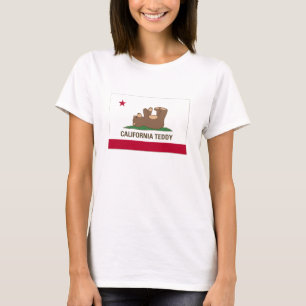 T-shirt Drapeau d'ours de nounours de la Californie