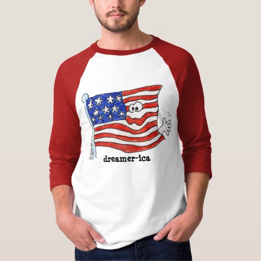 T-shirt Drapeau Dreamer-ica (Devant)
