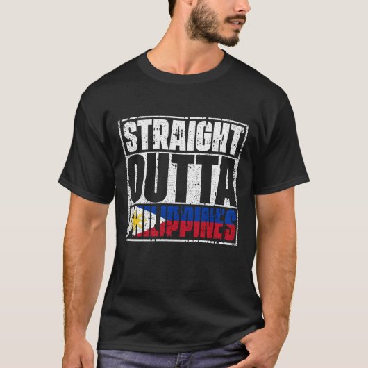 T-shirt Drapeau Droit Aux Philippines (Devant)