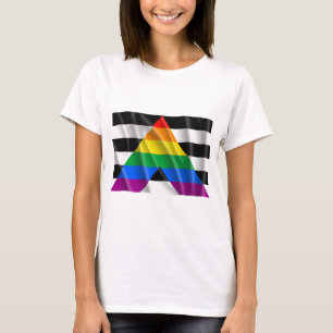 T-shirt Drapeau droit de ondulation d'allié
