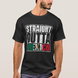T-shirt Drapeau Droit devant le Mexique
