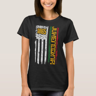 T-shirt Drapeau du 18 juin 2023 Histoire des Noirs Vintage