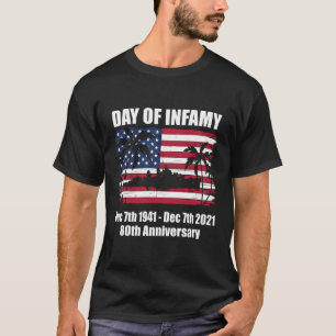 T-shirt Drapeau Du 80E Anniversaire De Pearl Harbour