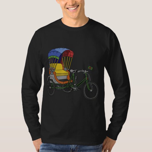 T-shirt Drapeau du Bangladesh cool Rikshaw Bike (Devant)