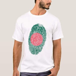 T-shirt Drapeau du Bangladesh empreintes digitales Country